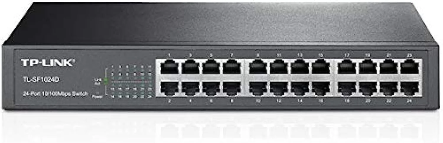 سوییچ رکمونت دسکتاپ 24 پورت 10 و 100 مگابیت بر ثانیه تی پی-لینک - TL-SF1024D