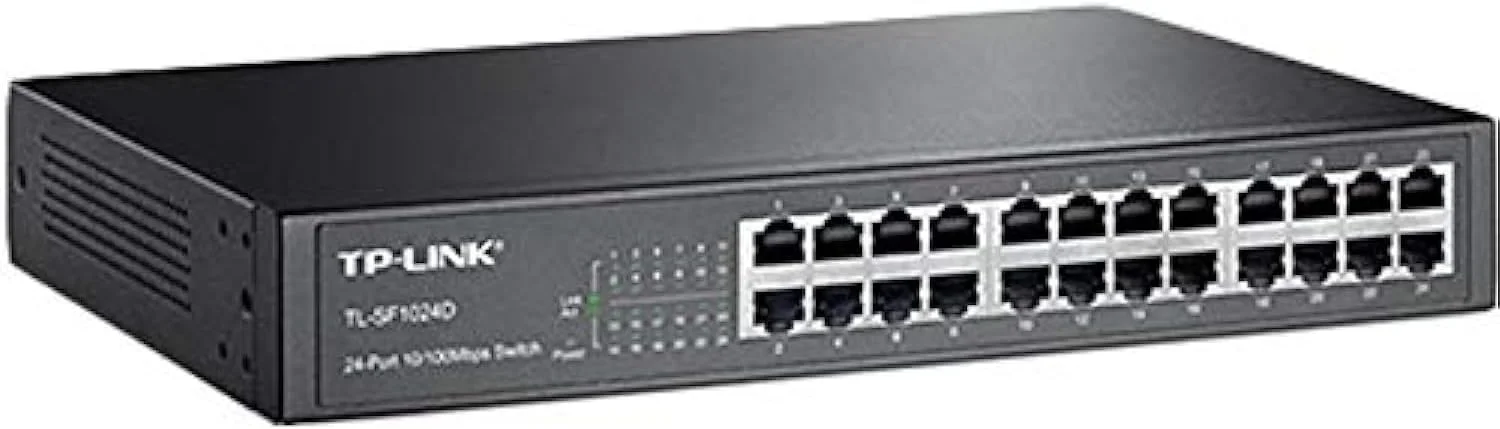 سوییچ رومیزی و رک مونت 24 پورت 10/100 مگابیت بر ثانیه TP-Link TL-SF1024D - مشکی سوییچ رومیزی و رک مونت 24 پورت 10/100 مگابیت بر ثانیه TP-Link TL-SF1024D - مشکی