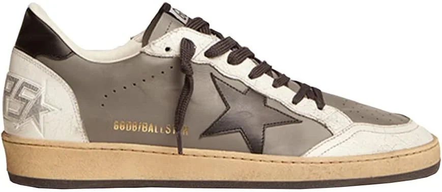 کفش ورزشی مردانه چرمی سفید گلدن گوس OXMI، کفش های پیاده روی، کفش های ورزشی تخت و مقاوم برای فضای باز