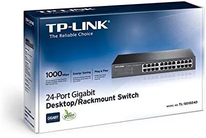 سوئیچ 24 پورت گیگابیتی 10/100/1000M تی پی-لینک مدل TL-SG1024D با قابلیت اتصال آسان
