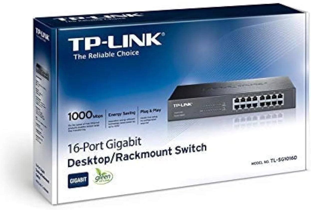 سوییچ رومیزی/رک مونت 16 پورت گیگابیتی تی پی-لینک مدل TL-SG1016D