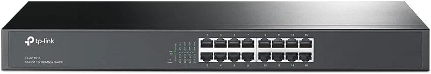 سوییچ شبکه رکمونت سریع اترنت TP-Link TL-SF1016 (دارای 16 پورت 10/100 مگابیت بر ثانیه، بدنه فلزی، Plug&Play) سوییچ شبکه رکمونت سریع اترنت TP-Link TL-SF1016 (دارای 16 پورت 10/100 مگابیت بر ثانیه، بدنه فلزی، Plug&Play)