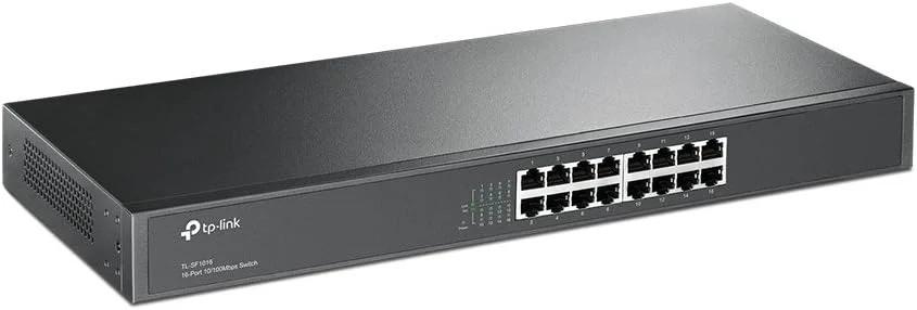 سوییچ شبکه رکمونت سریع اترنت TP-Link TL-SF1016 (دارای 16 پورت 10/100 مگابیت بر ثانیه، بدنه فلزی، Plug&Play) سوییچ شبکه رکمونت سریع اترنت TP-Link TL-SF1016 (دارای 16 پورت 10/100 مگابیت بر ثانیه، بدنه فلزی، Plug&Play)