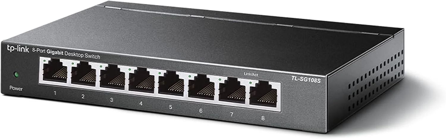 سوئیچ شبکه تی پی-لینک TL-SG108S غیر مدیریتی L2 گیگابیتی اترنت (10/100/1000) مشکی سوئیچ شبکه تی پی-لینک TL-SG108S غیر مدیریتی L2 گیگابیتی اترنت (10/100/1000) مشکی
