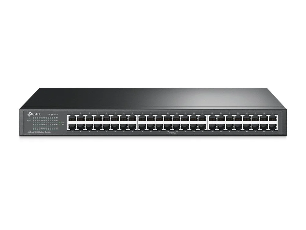 سوئیچ اترنت غیر مدیریتی 48 پورت 10/100 مگابیت بر ثانیه TP-Link، نصب در رک 19 اینچی، بدنه فولادی (TL-SF1048) سوئیچ اترنت غیر مدیریتی 48 پورت 10/100 مگابیت بر ثانیه TP-Link، نصب در رک 19 اینچی، بدنه فولادی (TL-SF1048)
