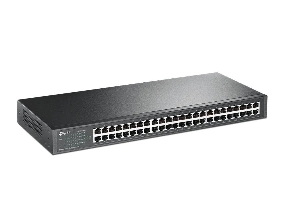 سوئیچ اترنت غیر مدیریتی 48 پورت 10/100 مگابیت بر ثانیه TP-Link، نصب در رک 19 اینچی، بدنه فولادی (TL-SF1048) سوئیچ اترنت غیر مدیریتی 48 پورت 10/100 مگابیت بر ثانیه TP-Link، نصب در رک 19 اینچی، بدنه فولادی (TL-SF1048)