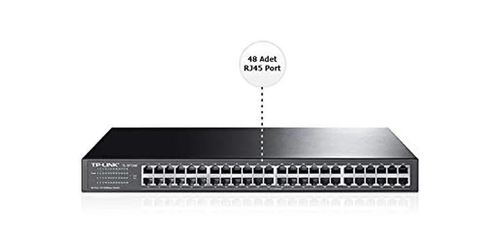 سوئیچ اترنت غیر مدیریتی 48 پورت 10/100 مگابیت بر ثانیه TP-Link، نصب در رک 19 اینچی، بدنه فولادی (TL-SF1048) سوئیچ اترنت غیر مدیریتی 48 پورت 10/100 مگابیت بر ثانیه TP-Link، نصب در رک 19 اینچی، بدنه فولادی (TL-SF1048)