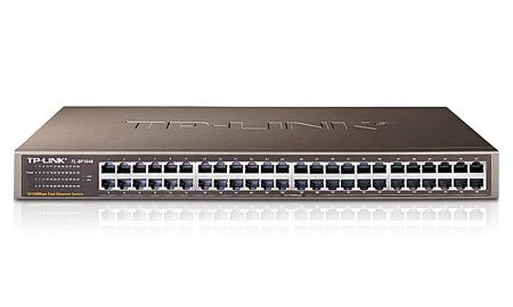 سوئیچ اترنت غیر مدیریتی 48 پورت 10/100 مگابیت بر ثانیه TP-Link، نصب در رک 19 اینچی، بدنه فولادی (TL-SF1048) سوئیچ اترنت غیر مدیریتی 48 پورت 10/100 مگابیت بر ثانیه TP-Link، نصب در رک 19 اینچی، بدنه فولادی (TL-SF1048)