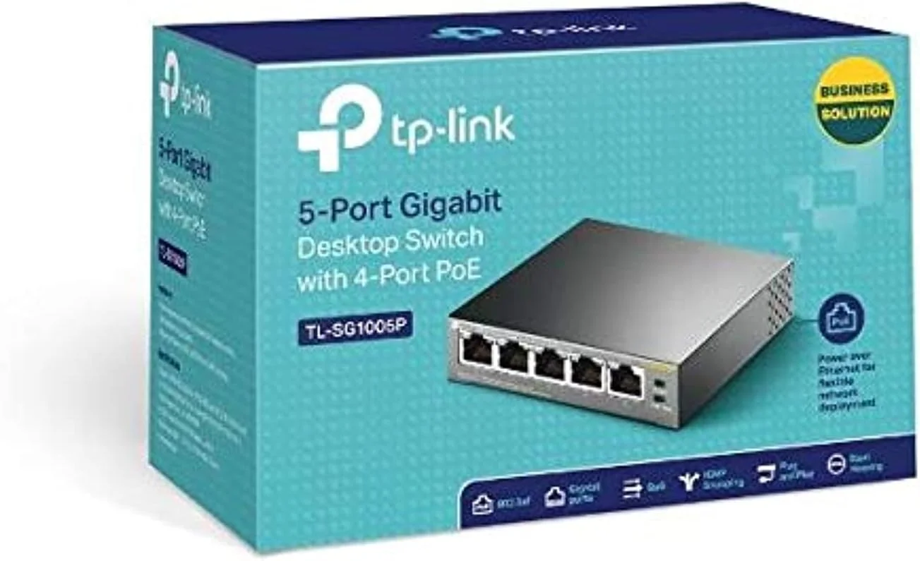 سوییچ رومیزی 5 پورت گیگابیتی TP-Link TL-SG1005P با 4 پورت PoE