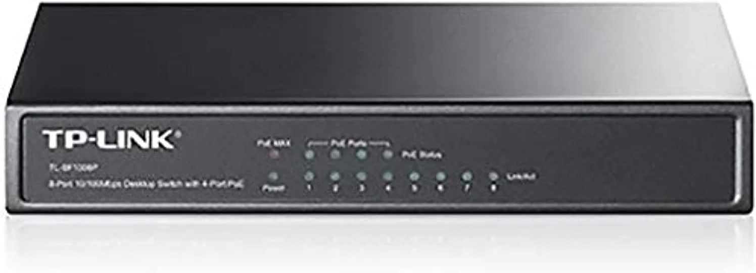 سوئیچ رومیزی 8 پورت 10/100 مگابیت بر ثانیه TP-Link TL-SF1008P با 4 پورت PoE اترنت سریع