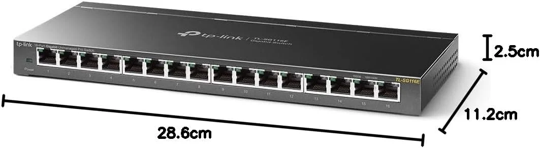 سوییچ شبکه مدیریتی 16 پورت گیگابیتی تی پی-لینک، پشتیبانی از QoS VLAN IGMP Snooping، نظارت بر شبکه از طریق رابط وب (TL-SG116E) سوییچ شبکه مدیریتی 16 پورت گیگابیتی تی پی-لینک، پشتیبانی از QoS VLAN IGMP Snooping، نظارت بر شبکه از طریق رابط وب (TL-SG116E)