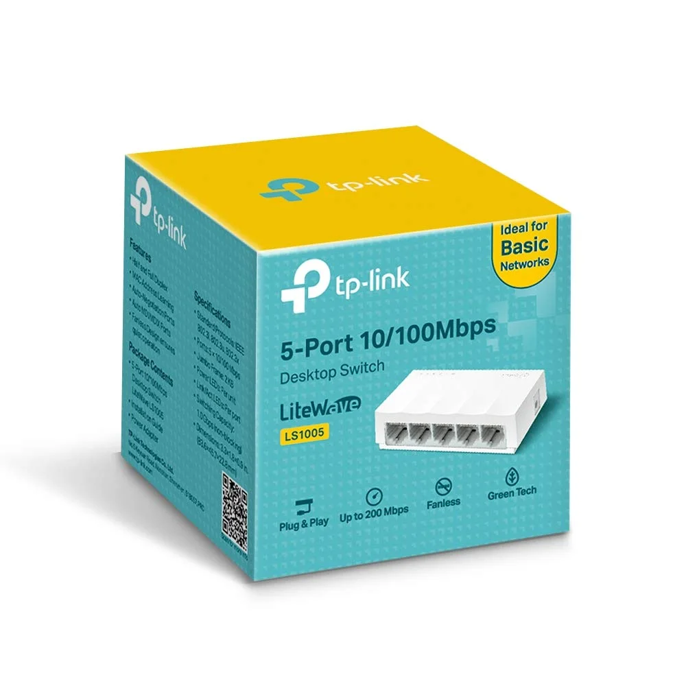 سوییچ رومیزی 5 پورت 10/100 مگابیت بر ثانیه TP-LINK LiteWave LS1005