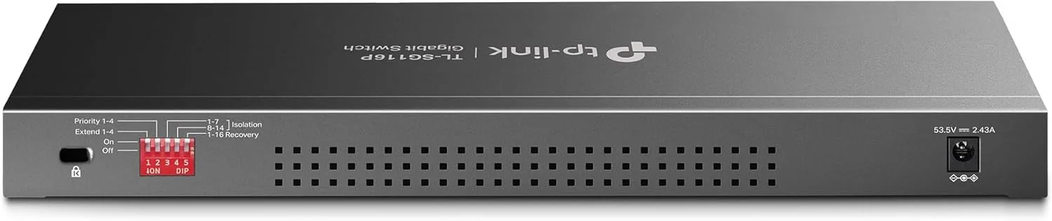 سوییچ غیر مدیریتی 16 پورت گیگابیتی TP-Link TL-SG116P با قابلیت PoE (Power over Ethernet) - رنگ مشکی سوییچ غیر مدیریتی 16 پورت گیگابیتی TP-Link TL-SG116P با قابلیت PoE (Power over Ethernet) - رنگ مشکی