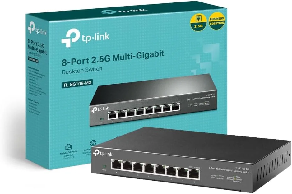 سوئیچ رومیزی غیر مدیریتی 8 پورت TP-LINK TL-SG108-M2 سوئیچ رومیزی غیر مدیریتی 8 پورت TP-LINK TL-SG108-M2