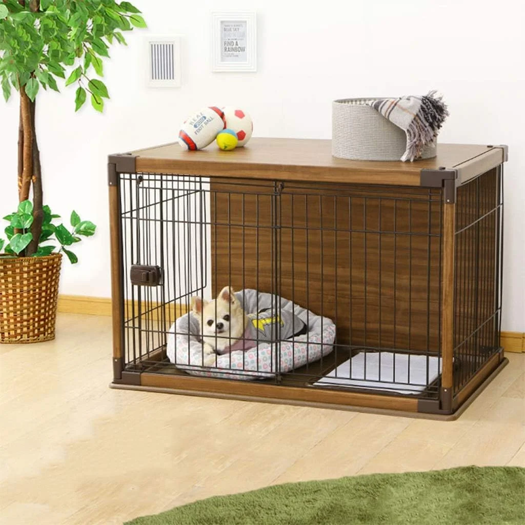 قفس سگ zlw-shop، قفس حیوانات خانگی چوبی، قفس سگ داخل خانه، مبلمان حیوانات خانگی، حصار سگ کوچک و متوسط، قفس گربه، قفس خرگوش