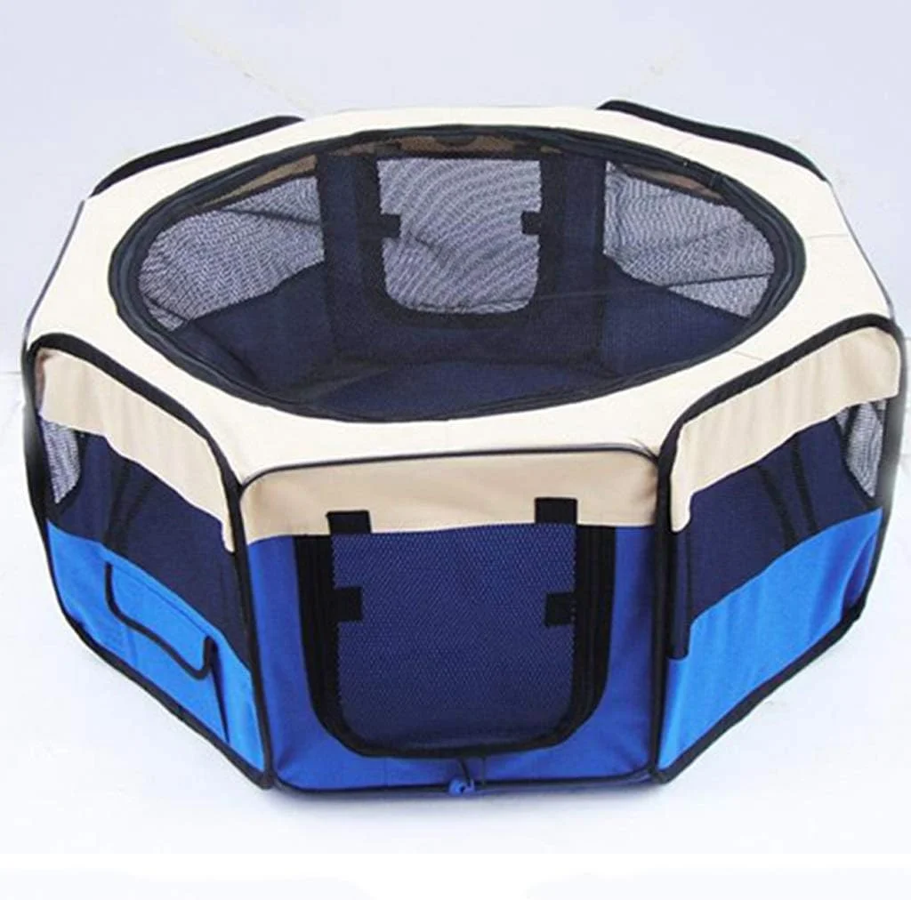 قفس سگ zlw-shop آبی رنگ، محفظه بازی تاشو و قابل حمل برای حیوانات خانگی، مناسب سگ و گربه، قابل استفاده در داخل و خارج از منزل، دارای پوشش توری سایه بان قابل جابجایی (سایز: L) قفس سگ zlw-shop آبی رنگ، محفظه بازی تاشو و قابل حمل برای حیوانات خانگی، مناسب سگ و گربه، قابل استفاده در داخل و خارج از منزل، دارای پوشش توری سایه بان قابل جابجایی (سایز: L)