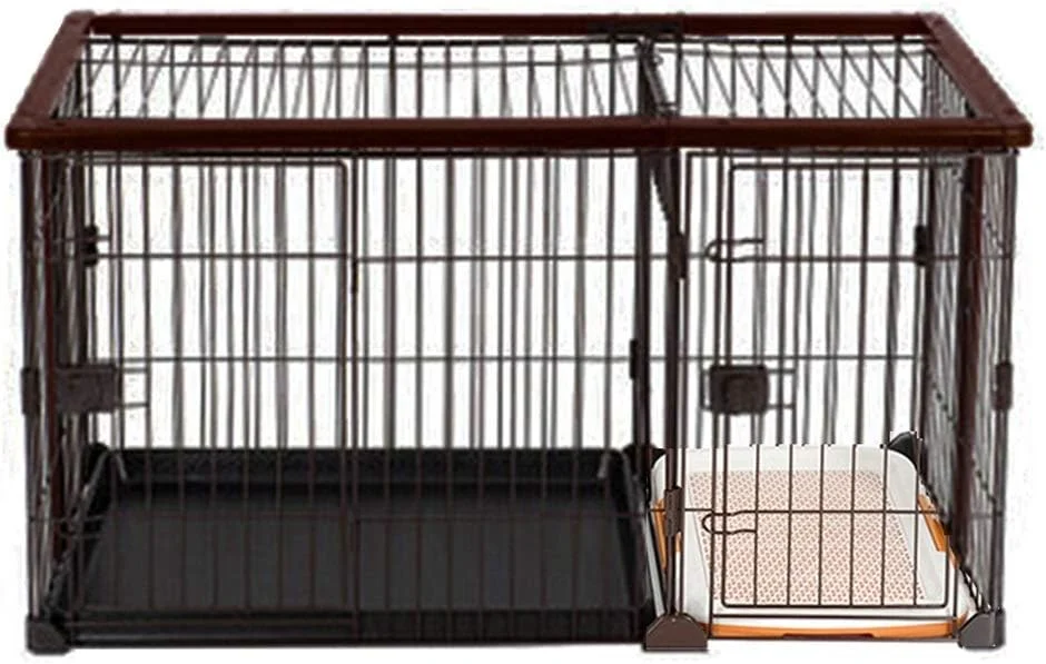 قفس سگ ZLW-Shop، باکس سگ، لانه سگ با توالت، خانه سگ سرپوشیده برای سگ های کوچک و متوسط
