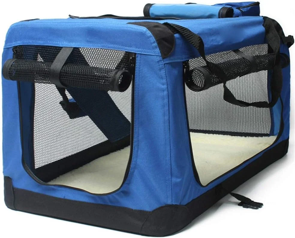  باکس حمل سگ تاشو نرم zlw-shop، خانه حیوانات خانگی داخل و خارج از منزل، باکس حمل خودرو، کیف حمل حیوانات خانگی، قفس سگ (سایز: XL)