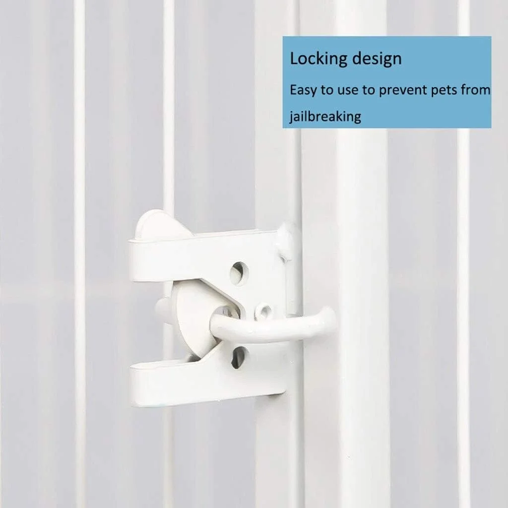 محافظ سگ zlw-shop، حصار حیوانات خانگی، مناسب سگ های کوچک، متوسط و بزرگ، حصار سگ خانگی برای داخل و خارج از منزل، قفس سگ تاشو و قابل جابجایی، سفید، 80x80 سانتی متر، 6 تکه