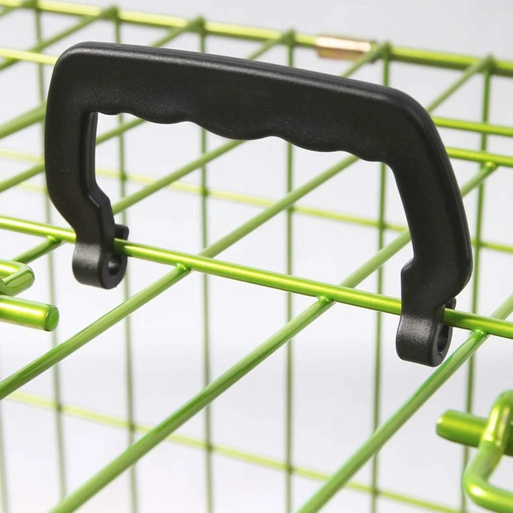 قفس سگ zlw-shop، قفس سگ سبز، لانه سگ، قفس فلزی سگ، قفس حیوانات خانگی تاشو با سینی پلاستیکی و دسته (سایز: L)