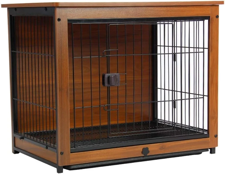 قفس سگ ZLW-Shop با روکش قفس، قفس سگ خانگی، حصار سگ داخلی، تخت سگ خانگی، قفس گربه و خرگوش (سایز: M)