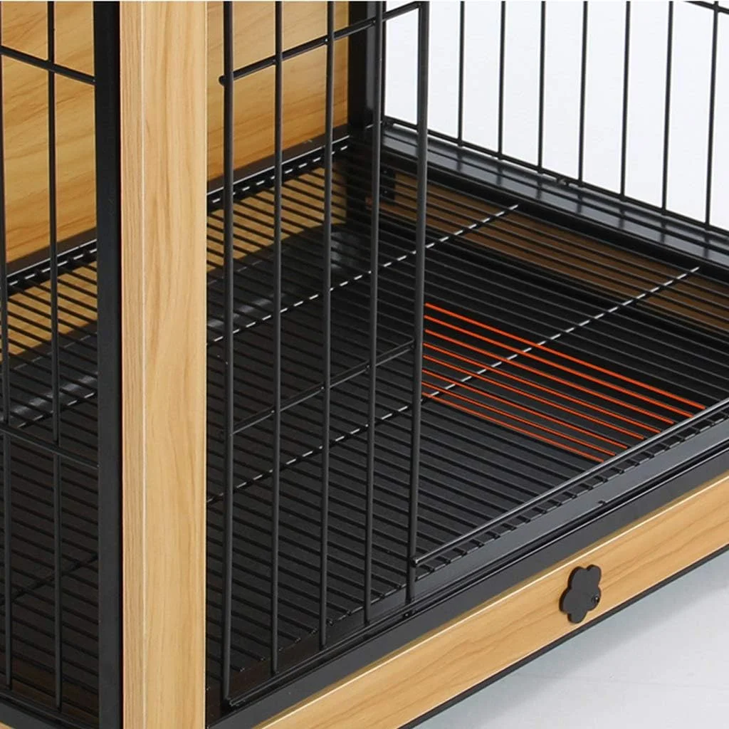 قفس سگ zlw-shop به همراه روکش، قفس سگ خانگی، حصار سگ خانگی داخلی، تخت سگ خانگی، قفس گربه و خرگوش (سایز: L)