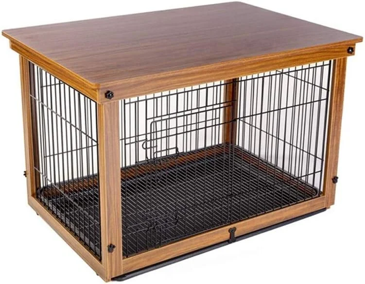 قفس سگ zlw-shop، قفس سگ، حصار داخلی، حصار چوبی، قفس گربه، قفس سگ بیرونی، خانه سگ، توری پله ای به همراه سینی ABS به همراه قفس سگ (سایز: M)