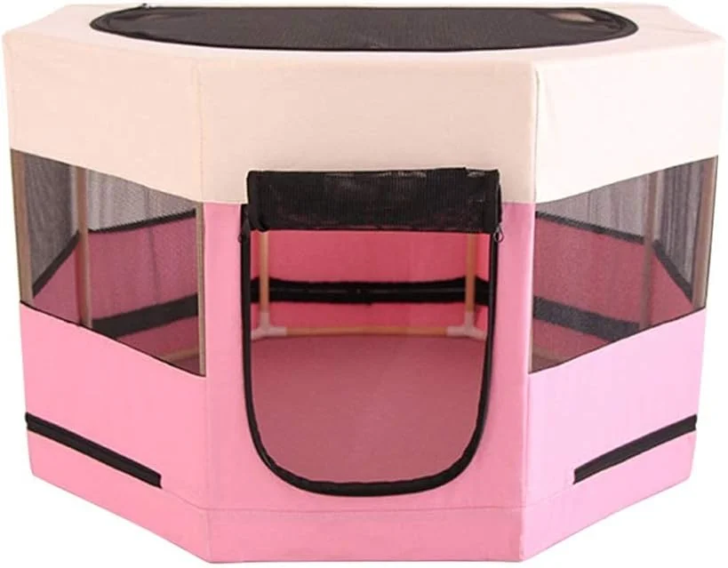 سگ گربه حصار بزرگ مسافرتی زیپی پارچه آکسفورد ضد آب قفس قابل حمل تاشو حیاط حیوانات خانگی چادر بازی فضای باز خانه تسوق سعودی (رنگ: B)