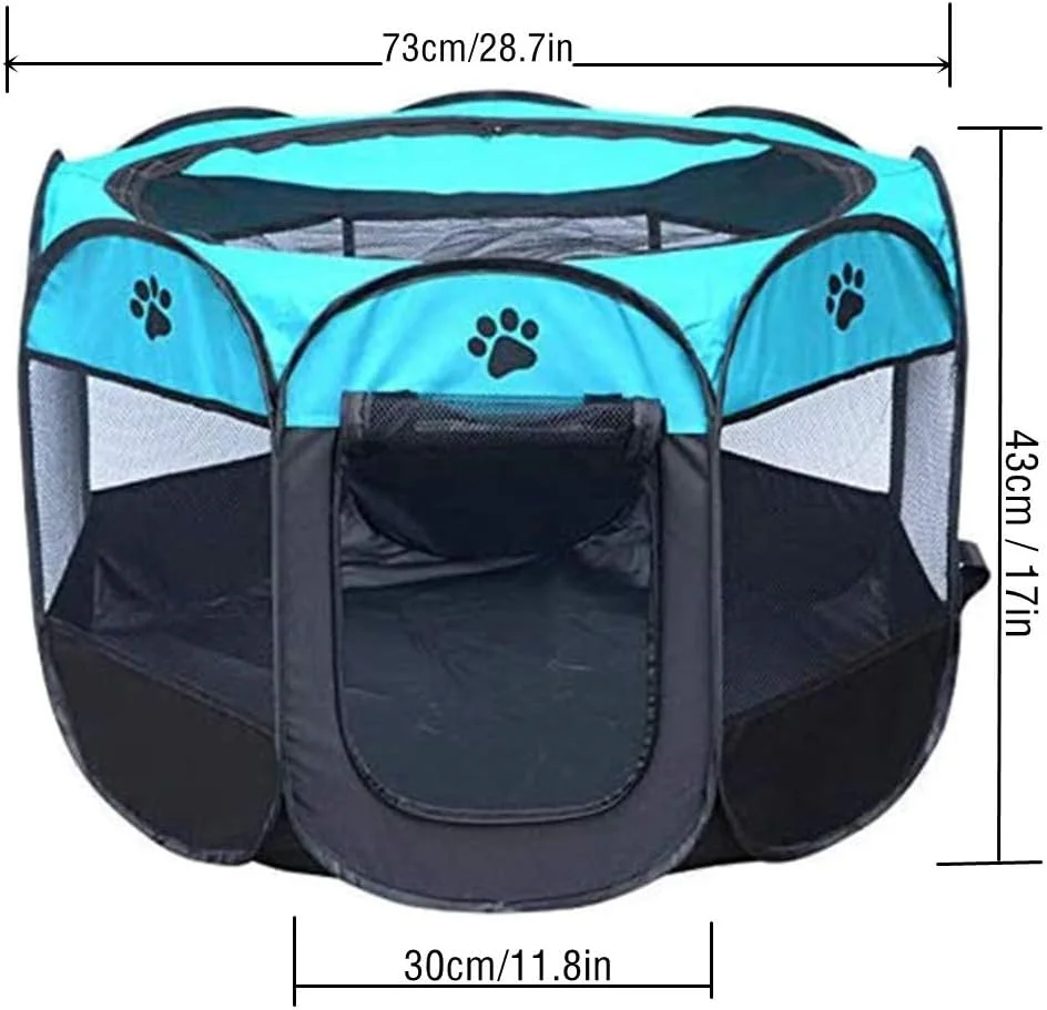 محوطه بازی تاشو حیوانات خانگی زینسان، چادر سگ، لانه گربه، تخت توله سگ، خانه برای حیوانات کوچک، خرگوش، بچه گربه متوسط، مسافرت در فضای داخلی و خارجی، کمپینگ، ورزش (آبی، کوچک)