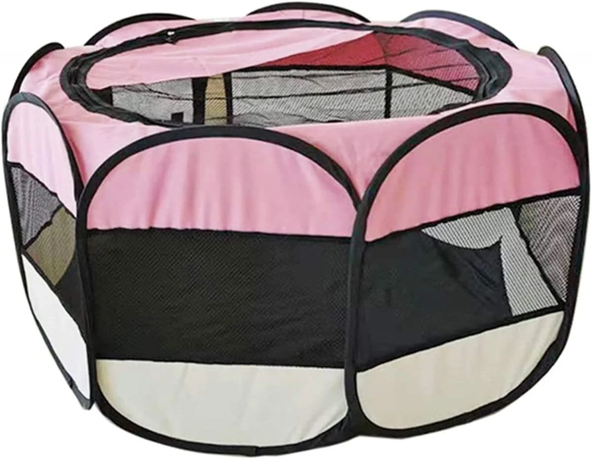 پارک بازی تاشو توله سگ YRHH، پارک بازی حیوانات خانگی مسابقه ای، پارک بازی حیوانات خانگی در فضای باز، پارک بازی سگ در فضای باز، پارک بازی سگ برای حیوانات کوچک مانند سگ، گربه - 70 سانتی متر در 47 سانتی متر