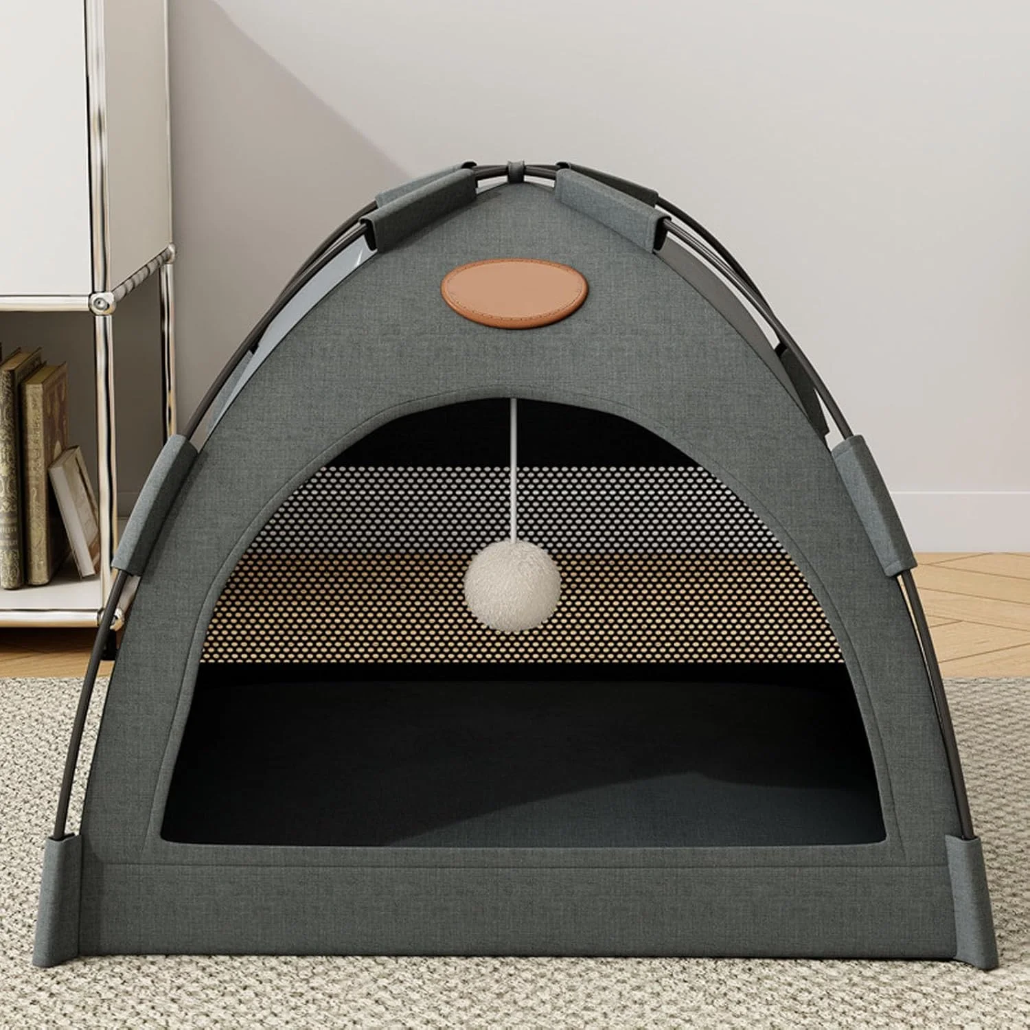 چادر حیوانات خانگی گنبدی YPDOPORA، قفس قابل حمل گربه و لانه سگ، فضای بزرگ تهویه دار، مناسب برای سگ ها یا گربه های کوچک، چادر گربه تاشو داخلی و خارجی، M