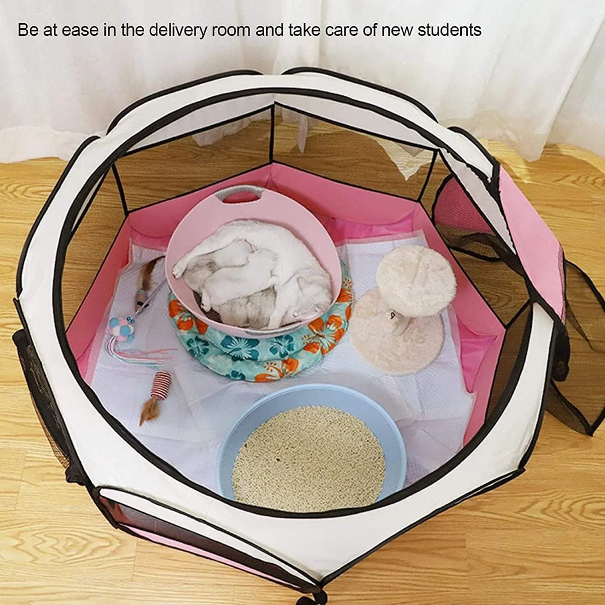 پارک بازی تاشو توله سگ YRHH، پارک بازی حیوانات خانگی مسابقه ای، پارک بازی حیوانات خانگی در فضای باز، پارک بازی سگ در فضای باز، پارک بازی سگ برای حیوانات کوچک مانند سگ، گربه - 70 سانتی متر در 47 سانتی متر