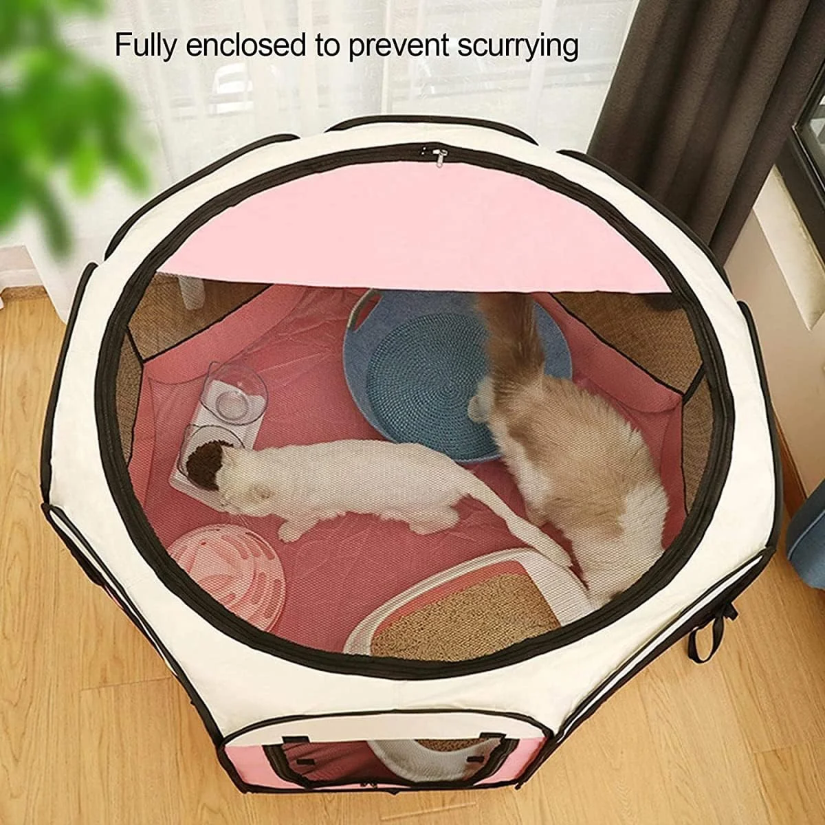 پارک بازی تاشو توله سگ YRHH، پارک بازی حیوانات خانگی مسابقه ای، پارک بازی حیوانات خانگی در فضای باز، پارک بازی سگ در فضای باز، پارک بازی سگ برای حیوانات کوچک مانند سگ، گربه - 70 سانتی متر در 47 سانتی متر