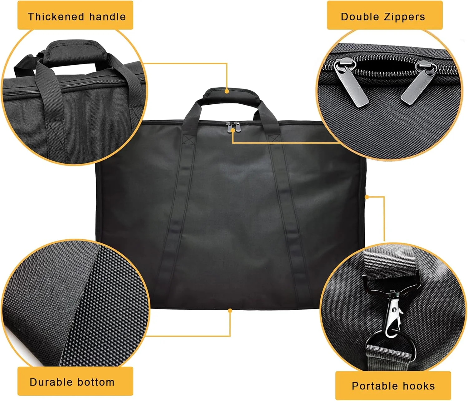 کیف نگهداری محوطه بازی سگ YUFYIG سایز 47 اینچ، مناسب برای محوطه بازی تاشو حیوانات خانگی، حصار سگ - پارچه آکسفورد، ضد آب و ضد رطوبت 47"×7"×28"