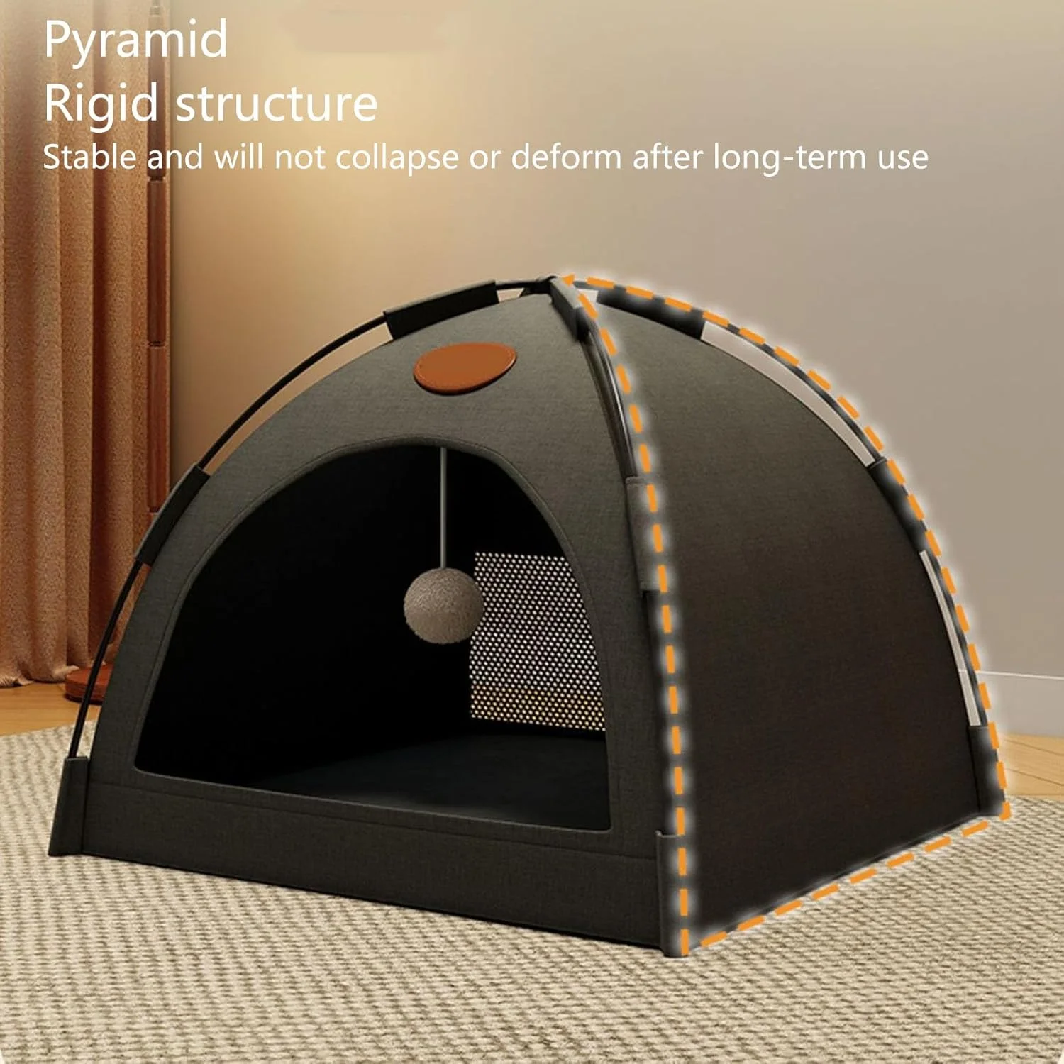چادر حیوانات خانگی گنبدی YPDOPORA، قفس قابل حمل گربه و لانه سگ، فضای بزرگ تهویه دار، مناسب برای سگ ها یا گربه های کوچک، چادر گربه تاشو داخلی و خارجی، M