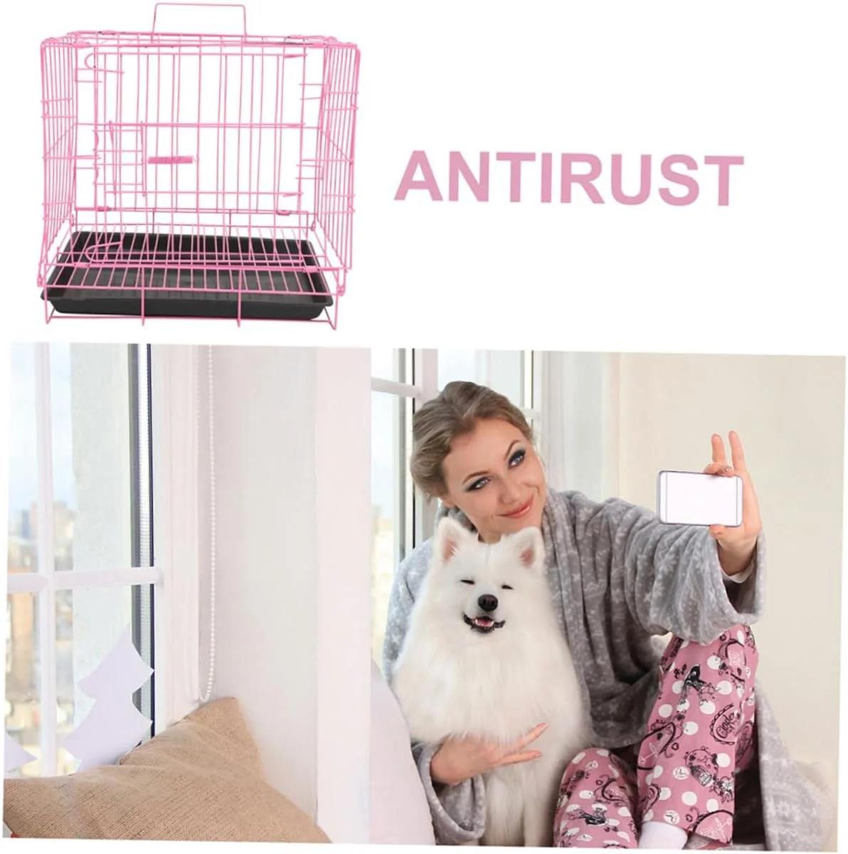 جعبه حمل حیوانات خانگی یاردوی، قفس سگ کوچک، قفس خرگوش، محفظه حیوانات خانگی داخلی/خارجی