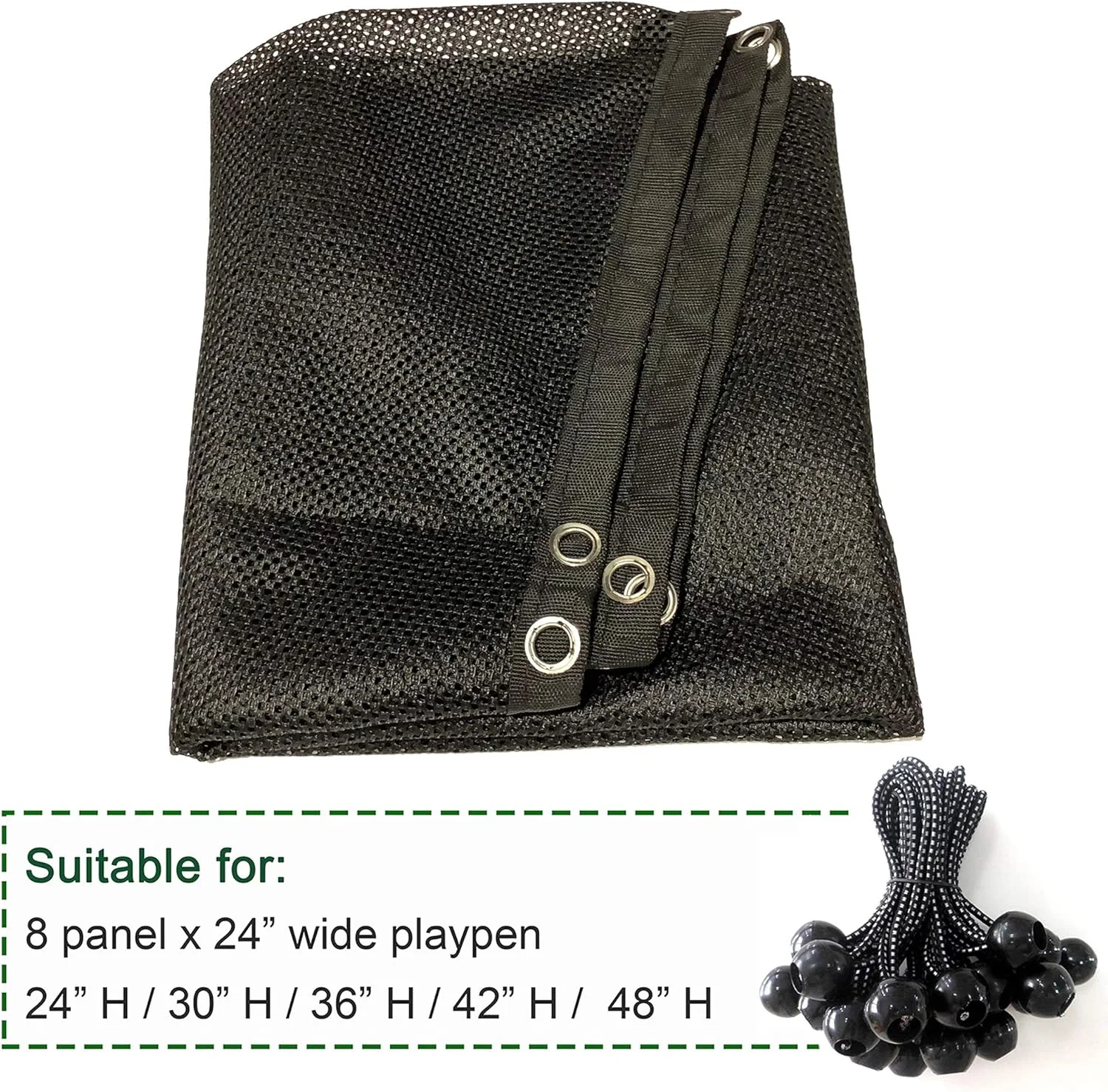 روکش بالایی تاشو سگ YGCASE، سایه و امنیت را برای حیوانات خانگی در فضای باز و داخلی فراهم می کند، مناسب برای تمام قفس های تمرین حیوانات خانگی 8 پنلی با عرض 24 اینچ