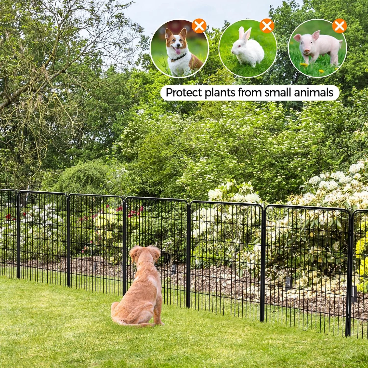 محوطه بازی سگ 16 پنلی Yaheetech، حصار فلزی تاشو برای تمرین حیوانات خانگی برای سگ های بزرگ/متوسط/کوچک، گربه، خرگوش، مناسب برای باغ/حیاط/کمپینگ، ارتفاع 100 سانتی متر