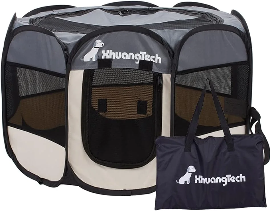 محوطه بازی تاشو و قابل حمل سگ و گربه شیائنگ هوانگ تکنولوژی، مناسب استفاده در داخل و خارج از خانه