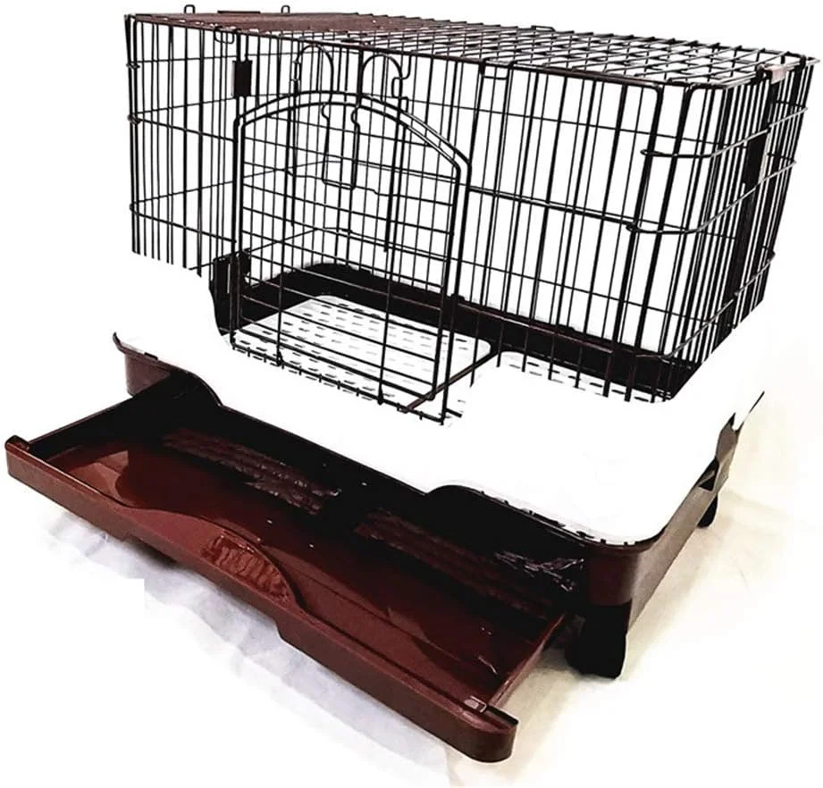 قفس حیوانات خانگی WYJW، حصار فلزی قوی برای حیوانات خانگی، ورود آسان به قفس سگ، باکس حمل گربه، قفس حیوانات خانگی خانگی 1
