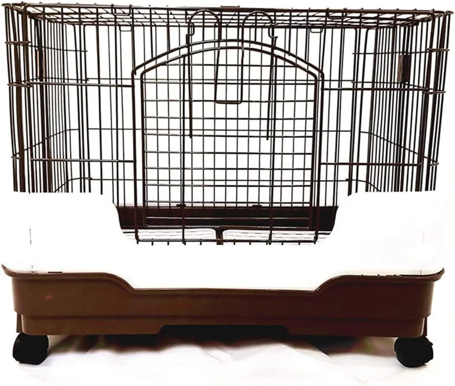 قفس حیوانات خانگی WYJW، حصار فلزی قوی برای حیوانات خانگی، ورود آسان به قفس سگ، باکس حمل گربه، قفس حیوانات خانگی خانگی 1