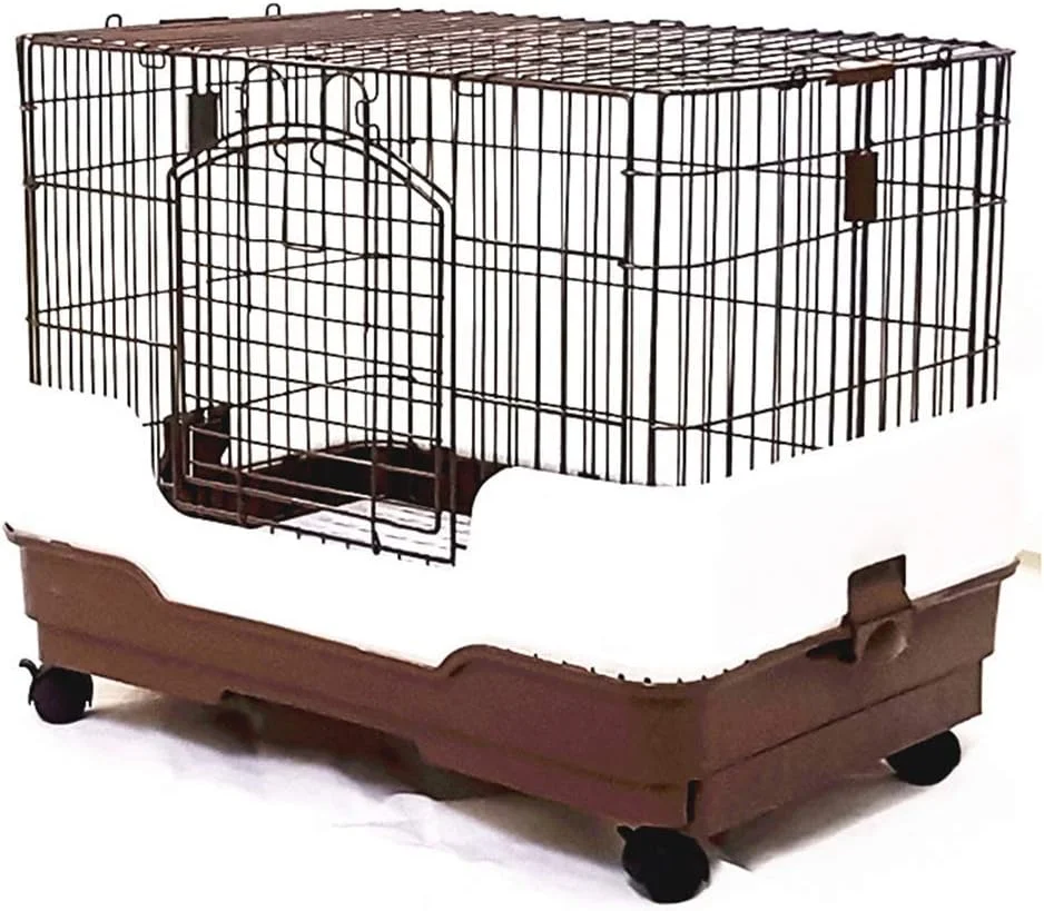 قفس حیوانات خانگی WYJW، حصار فلزی قوی برای حیوانات خانگی، ورود آسان به قفس سگ، باکس حمل گربه، قفس حیوانات خانگی خانگی 1