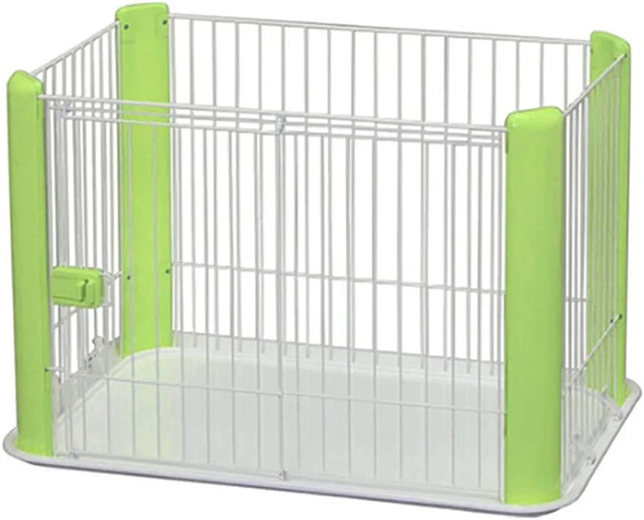 قفس سگ تک درب WYJW رزین ABS و حصار فلزی حیوانات خانگی، قفس سگ با بالای باز، سبز، 96 * 63 * 60 سانتی متر