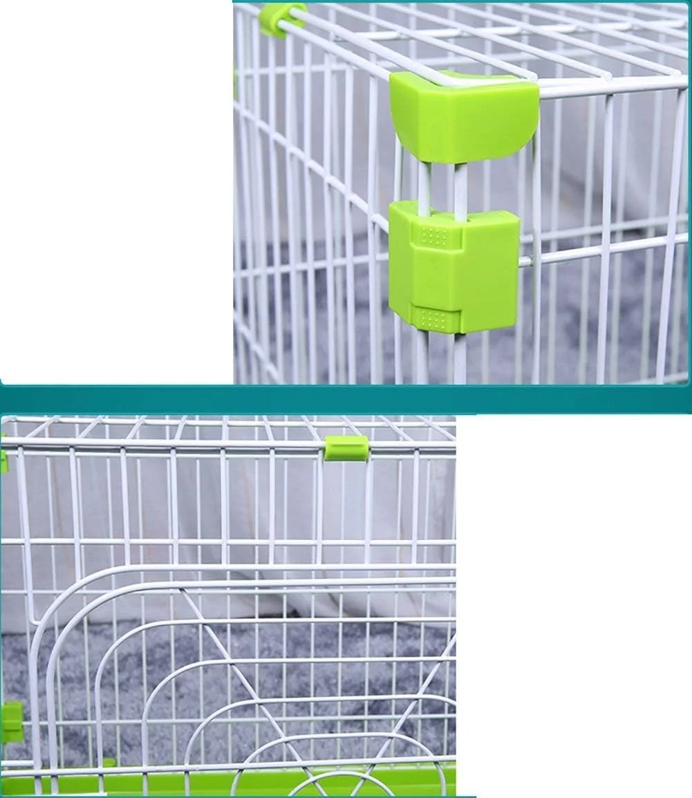 قفس سگ قابل حمل کوچک WYJW با چرخ، خانه گربه فلزی پلاستیکی سبز، مناسب فضای داخلی و خارجی (اندازه: متوسط 70 * 50 * 60 سانتی متر)
