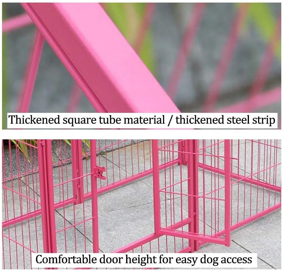فنس سگ WYJW، محوطه فلزی 6 پنلی برای سگ های بزرگ، فنس سگ، محوطه بازی قابل حمل برای گربه، خرگوش و حیوانات خانگی، مناسب برای داخل خانه و حیاط، 180x90x100 سانتی متر (اندازه: 200x100x120 سانتی متر)