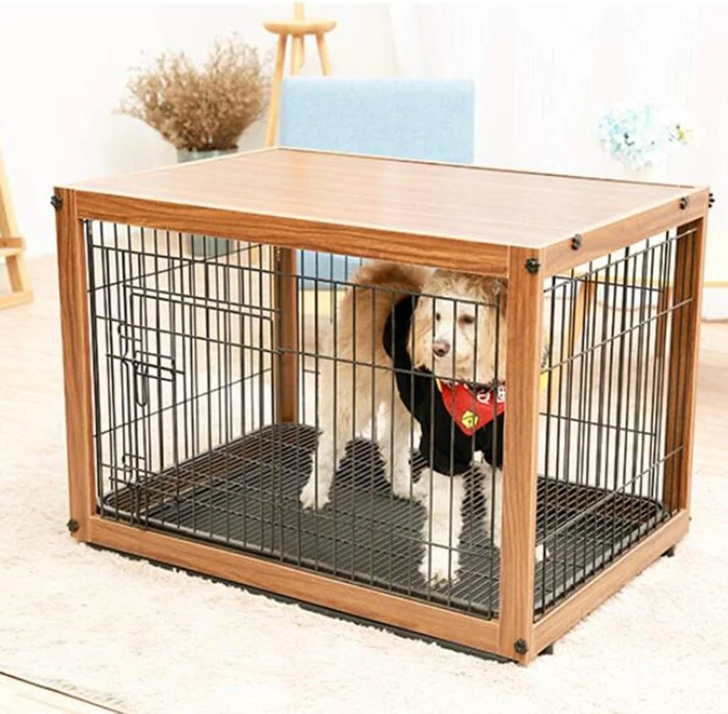 قفس سگ WYJW Kennels، چوبی، آهن فرفورژه، مناسب سگ های کوچک و متوسط، حصار سگ خانگی بزرگ، لوازم قفس جداسازی حیوانات خانگی بادوام (رنگ: C، اندازه: 95x65.5x66 سانتی متر) قفس سگ WYJW Kennels، چوبی، آهن فرفورژه، مناسب سگ های کوچک و متوسط، حصار سگ خانگی بزرگ، لوازم قفس جداسازی حیوانات خانگی بادوام (رنگ: C، اندازه: 95x65.5x66 سانتی متر)