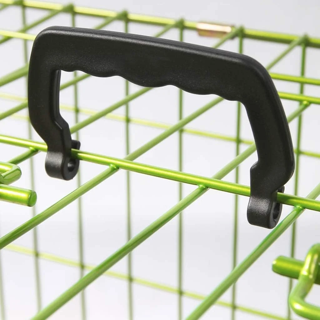 قفس سگ آبی WYJW، قفس فلزی سگ، قفس حیوانات خانگی تاشو با سینی پلاستیکی و دسته (سایز: L)