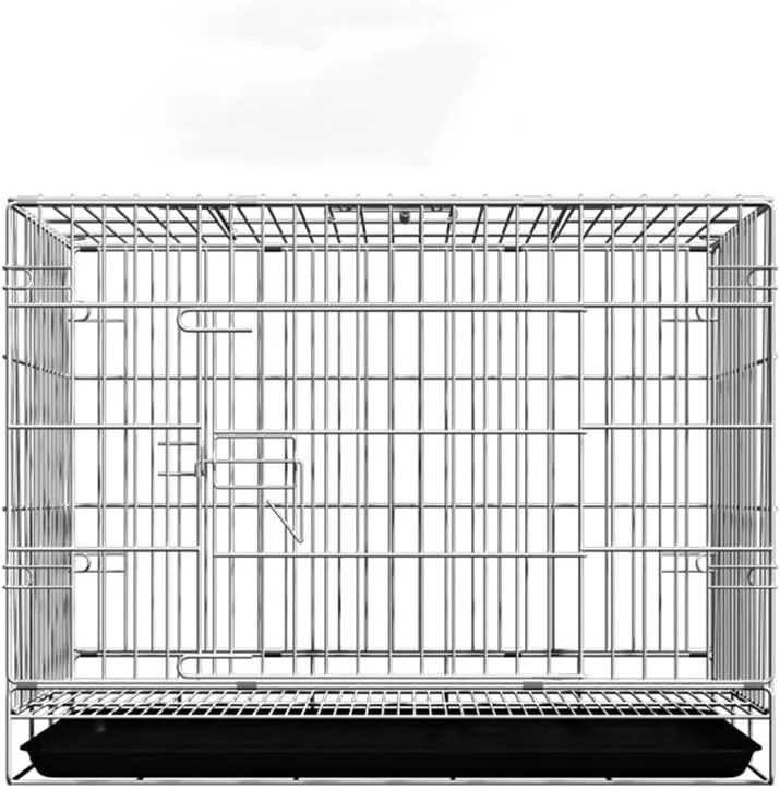 قفس سگ بزرگ تاشو WYJW با یک درب و سینی فلزی غیر قابل جویدن - مدل 1-S