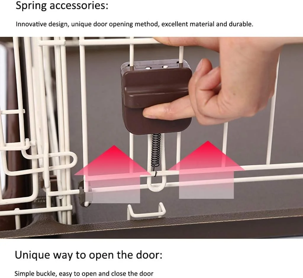 قفس سگ WYJW، محفظه داخلی دو اتاقه با درب جداکننده و توالت، حصار حیوانات خانگی، قفس سگ خانگی، قفس گربه