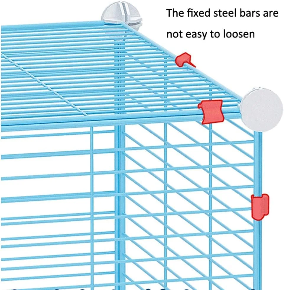قفس سگ WYJW برای سگ های کوچک، مناسب فضای داخلی منزل با توالت، حصار جداگانه برای لانه سگ، قفس سگ خانگی [مناسب سگ های تا 5 کیلوگرم، 75 * 39 * 85 سانتی متر] به همراه سینی